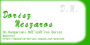 dorisz meszaros business card